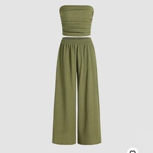 Tube Top // Wide Leg Pants set